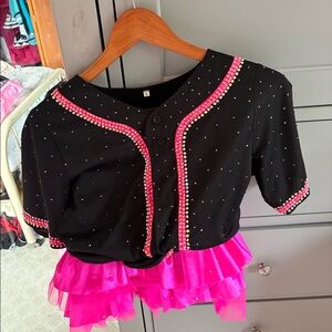 Custom 2 piece dance costume worn for “I’m a Lady”